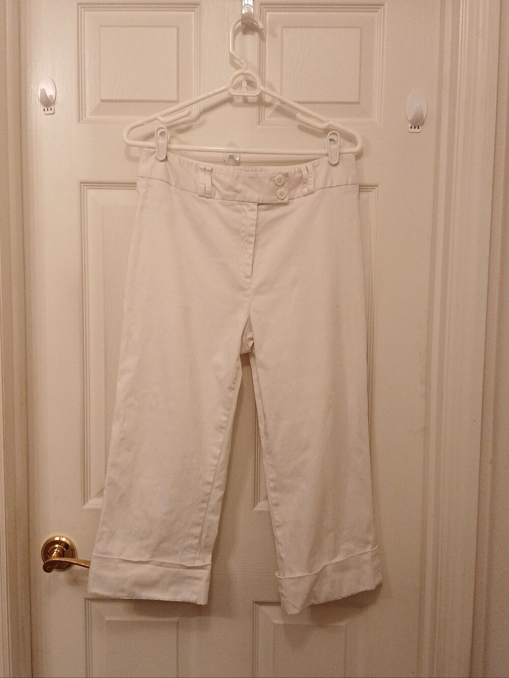 Madison Studio Capri Women's Size 12 White Sailor Style Wide Cuffs Beachy Casual
